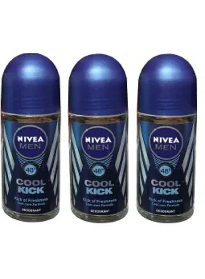 Nivea men COOL KICK  Deodorant Roll-on - For Men (50 ml, Pack of 5) - Image 3